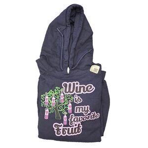 wine is my favorite fruit sweatshirt